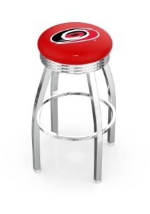 Carolina Hurricanes 3 Ring Chrome Seat Pub Stool - Silver