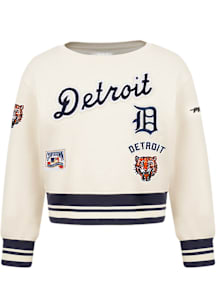 Pro Standard Detroit Tigers Girls White Retro Classics Long Sleeve T-Shirt