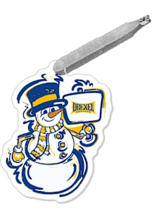 Drexel Dragons Justin Patten Snowman Ornament - Navy Blue