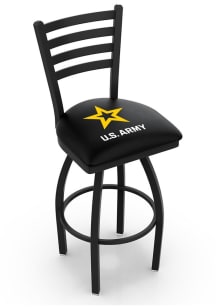 Army High Back Swivel Pub Stool - Black