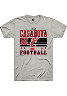 Ronan Casanova Rally Mens Ash Cincinnati Bearcats NIL Striped Player T Shirt