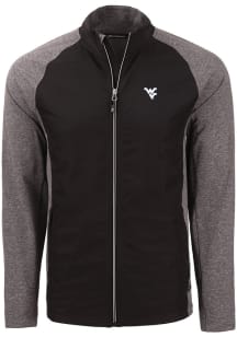 Cutter and Buck West Virginia Mountaineers Mens Black Adapt Eco Big and Tall Light Weight Jacket