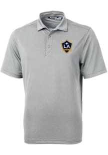 Cutter and Buck LA Galaxy Grey Virtue Eco Pique Big and Tall Polo