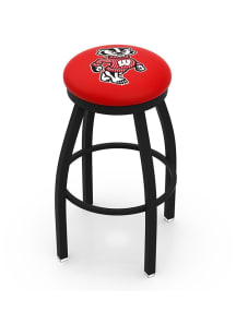 Black Wisconsin Badgers Mascot Black Pub Stool
