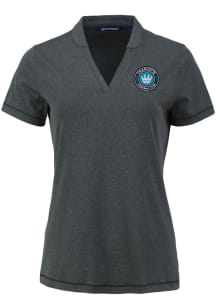 Cutter and Buck Charlotte FC Womens Black Forge Short Sleeve T-Shirt