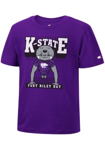 Willie The Wildcat Colosseum Toddler Purple K-State Wildcats Willie Pushup Short Sleeve T-Shirt