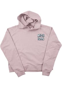 Michigan Womens Pink Michigan State Sailboat Drawing Hooded Sweatshirt