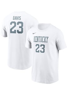 Anthony Davis Kentucky Wildcats White Name and Number Short Sleeve Player T Shirt
