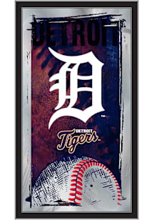 Detroit Tigers Baseball Hanging Back Bar Mirror
