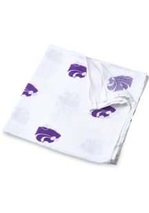 Muslin Swaddle K-State Wildcats Baby Blanket - White