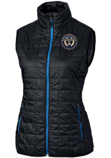 Cutter and Buck Philadelphia Union Womens Navy Blue Rainier PrimaLoft Vest