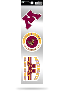 Minnesota Golden Gophers 3pk Sheet Stickers -