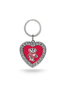 Wisconsin Badgers Heart Lanyard -