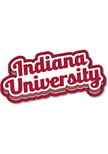 Indiana Hoosiers 3.5" Varsity Script Rugged Stickers - Crimson