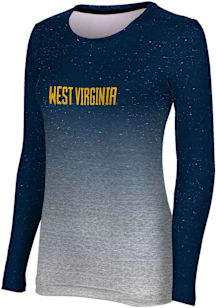 ProSphere West Virginia Mountaineers Womens Navy Blue Ombre LS Tee