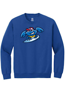 Summit Sportswear Jersey Shore BlueClaws Mens Blue Primary Logo Long Sleeve Crew Sweatshirt