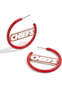 Kansas City Chiefs Enamel Hoops Womens Earrings
