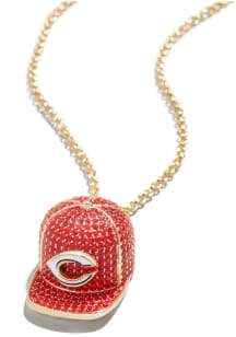 BaubleBar Cincinnati Reds Baseball Hat Womens Necklace