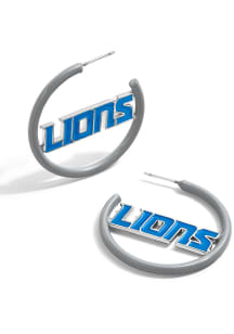 Detroit Lions Enamel Hoops Womens Earrings