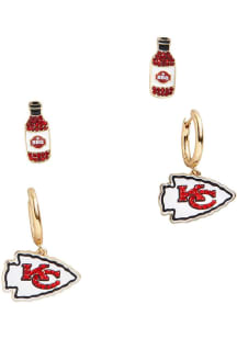 Kansas City Chiefs Set of 2 Womens Earrings