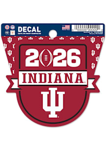 Indiana Hoosiers 2026 National Champs Bound 4"x4" Auto Decal - Crimson
