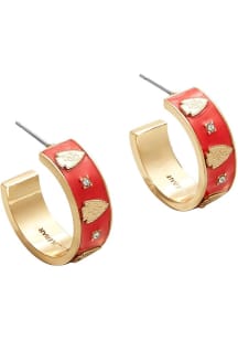 Kansas City Chiefs Enamel Hoop Womens Earrings