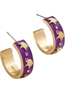 Minnesota Vikings Enamel Hoop Womens Earrings