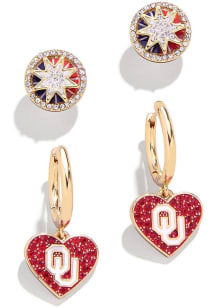 Oklahoma Sooners Set of 2 Womens Earrings