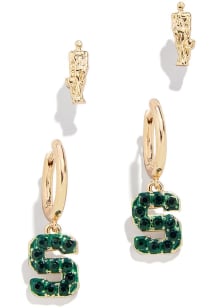 Set of 2 Michigan State Spartans Womens Earrings - Green