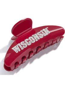 Claw Clip Wisconsin Badgers Womens Hair Scrunchie - Gold