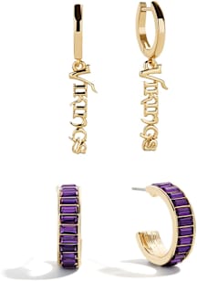 Minnesota Vikings Baguette Hoop Womens Earrings