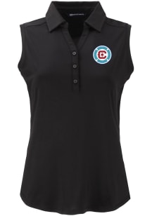 Cutter and Buck Chicago Fire Womens Black Forge Eco Polo Shirt
