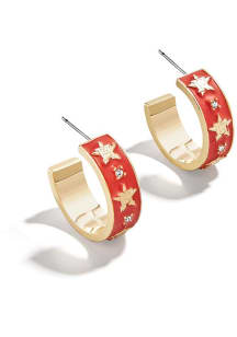 Houston Astros Enamel Hoop Womens Earrings