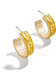 Pittsburgh Pirates Enamel Hoop Womens Earrings