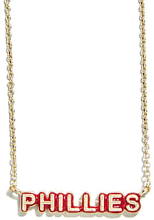 BaubleBar Philadelphia Phillies Delicate Enamel Womens Necklace