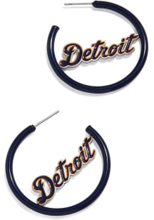 Detroit Tigers Delicate Enamel Hoop Womens Earrings