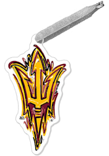 Arizona State Sun Devils Justin Patton Logo Ornament - Maroon