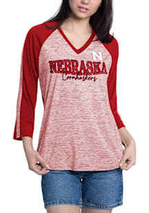 Nebraska Cornhuskers Womens Red Speed Training LS Tee