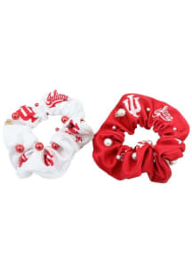 Dual Indiana Hoosiers Womens Hair Scrunchie - Crimson