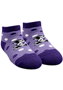 K-State Wildcats Polka Dot Baby Quarter Socks