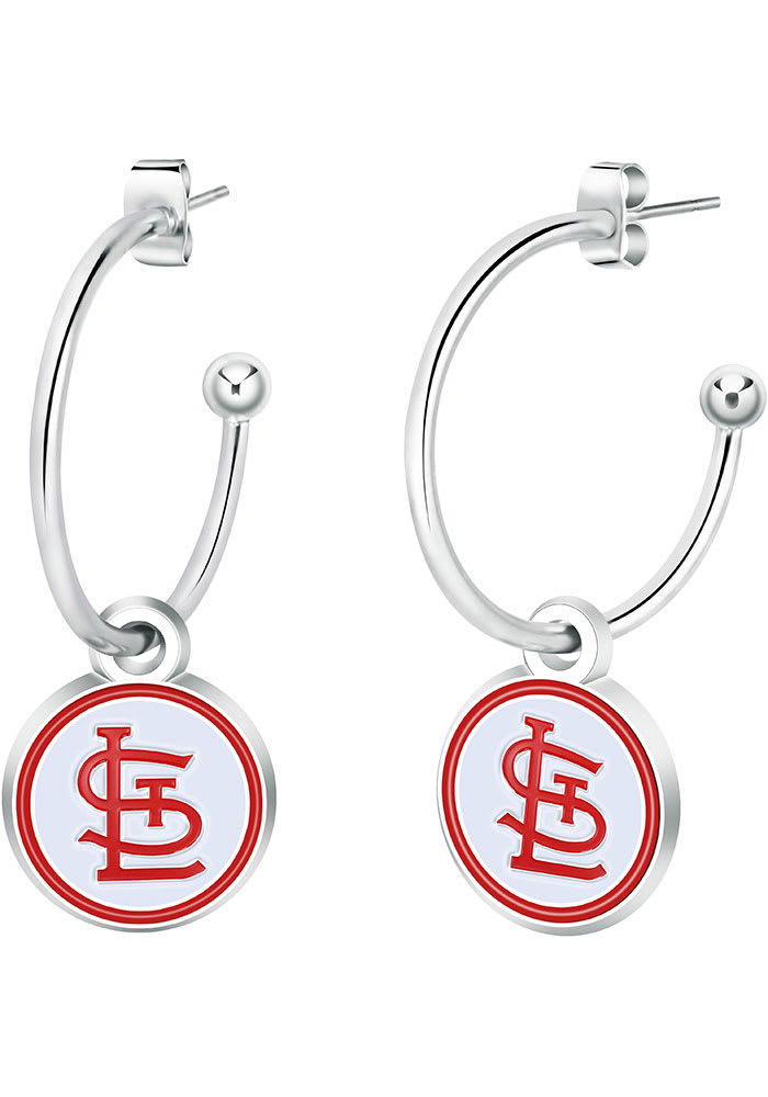 St Louis Cardinals Hoop Womens Earrings