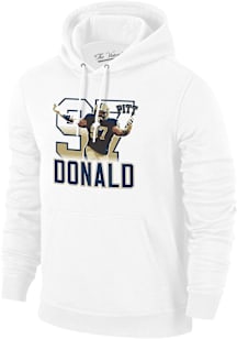 Aaron Donald  The Victory Pitt Panthers Mens White Retirement Football Long Sleeve Hoodie
