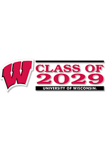 Wisconsin Badgers 6x2 Class of 2029 Auto Decal - Red