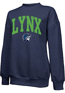 Minnesota Lynx Womens Navy Blue Oversized Crew Sweatshirt