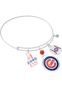 Chicago Cubs Three Charm Womens Bracelet