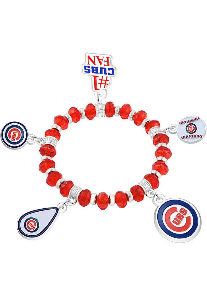 Chicago Cubs Five Charm Womens Bracelet