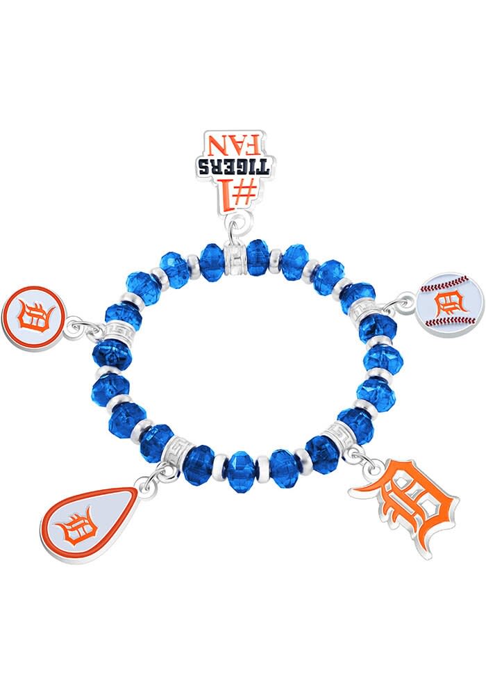 Detroit Tigers NAVY Five Charm Womens Bracelet 77540100