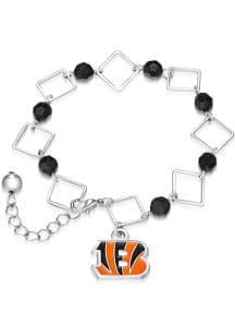 Cincinnati Bengals Box Link Womens Bracelet