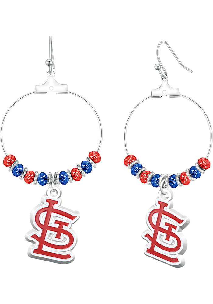 St. Louis Cardinals Dangle Earrings (Euro Bead) Licensed MLB Baseball  Jewelry