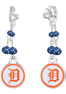 Detroit Tigers Rhinestone Dangle Hoop Womens Earrings